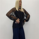 maglia due pezzi trasparente tulle